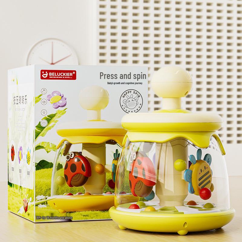 Cross-border Carousel Insect Toy: Baby's Early Education Bouncy Ball & Roller