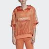 Adidas Originals X Fiorucci Collaboration Half-Zip Hooded Windbreaker Jacket Women Jackets Coral-Pink FL4137