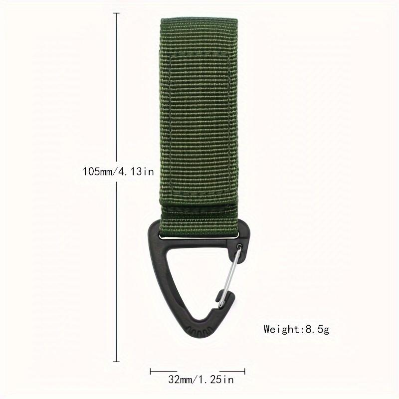 3/6Pcs Keychain Holders - Nylon Webbing Hanging Gear Clips with Triangular Buckle Hook for Outdoor Camping