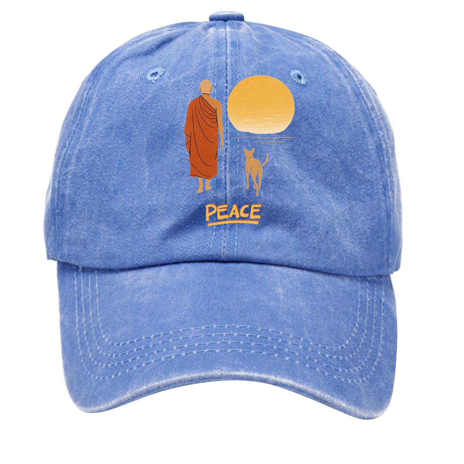 Хлопковая бейсболка с принтом, потертая, с мягким верхом, джинсовая шляпа, винтажная шляпа