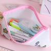 5/10pcs 21cm Non-woven Cartoon Pen Bag Line Pattern Stationery Storage Bag Lightweight Large Pencil Case School Office Supplies