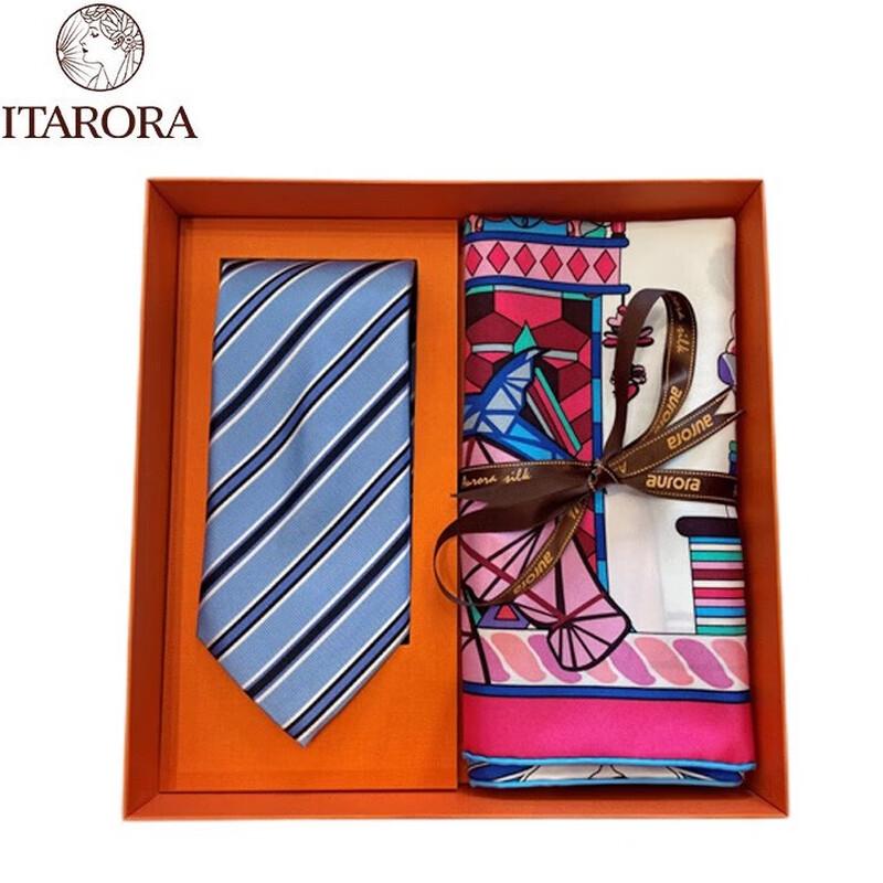 ITARORA Santorini Silk Scarf & Tie Set