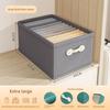 Foldable Cotton & Linen Wardrobe Organizer with Handle for Pants and Underwear