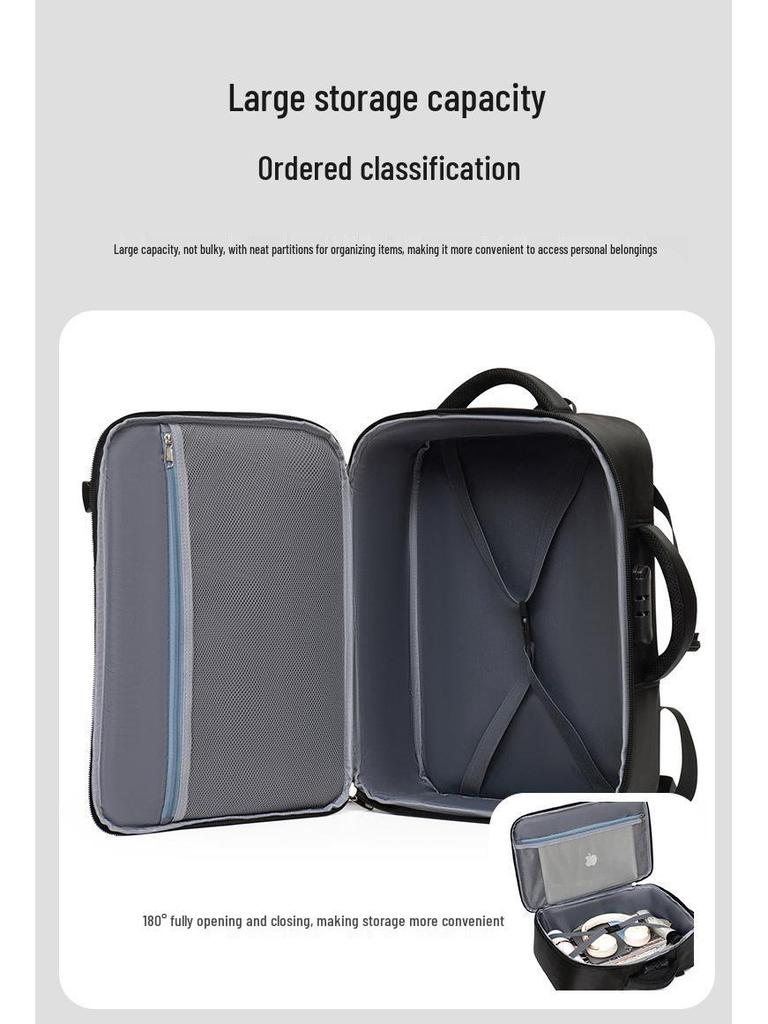 Customizable Logo Business Laptop Backpack: Multi-functional, Large Capacity, Travel-Friendly with Breathable Back Pad