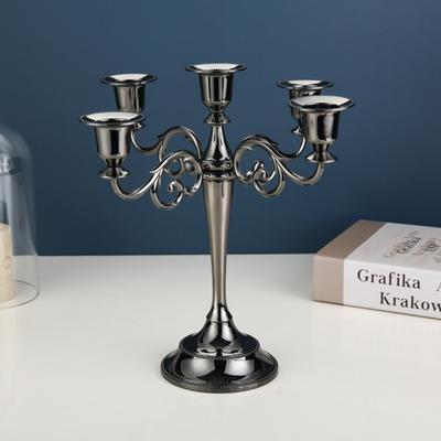 Metall Zink Zinklegierung Europäischer Kerzenständer Galvanisierter Kandelaber Kerzenhalter Restaurant