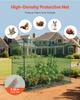 Crop Cage, 2.39 X 1.2 X 1.8 M Plant Protection Tent with Zippered Door, Wind-Resistant Tall Crop Cage, Easy To Install, Outdoor Raised Bed Cover,