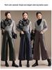 Pantalones de Cuero de Pierna Ancha Talla Grande de Cintura Alta para Mujer - Diseño Casual Recto de Terciopelo Corto Otoño/Invierno