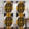 3D Modern Luxury Brand Design Baroque Black Gold Fashion 2 Pieces Shading Window Curtain For Living Room Bedroom Decor Grommet