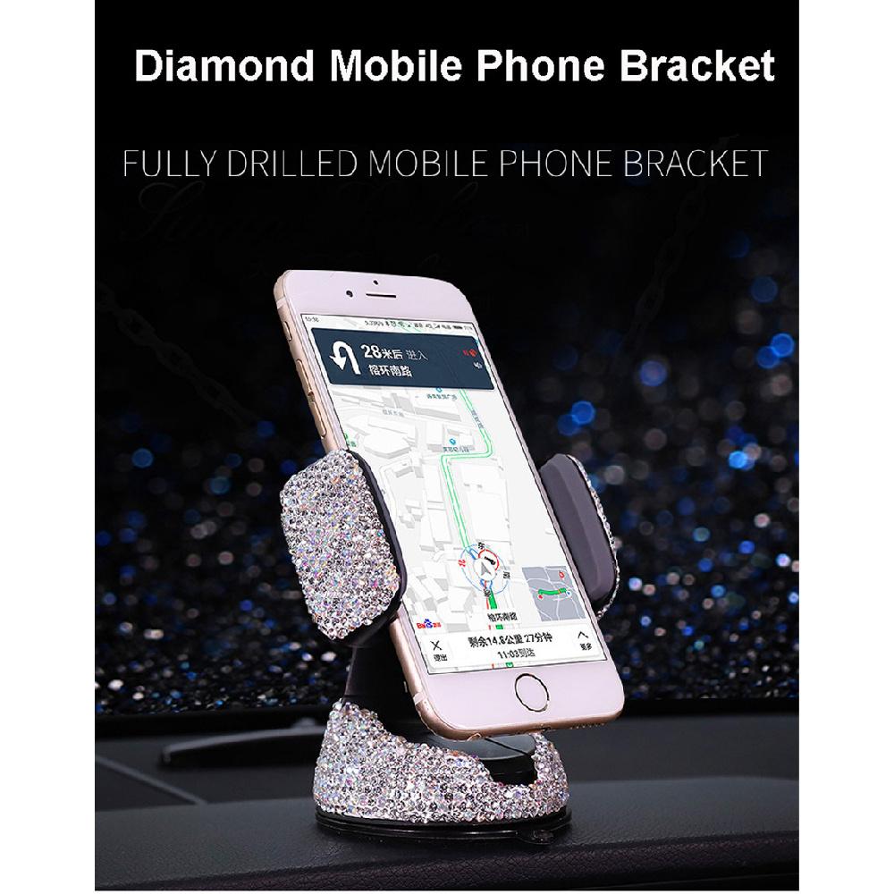 Bling Crystal Car Phone Mount with One More Air Vent Base Cell Phone Holder New