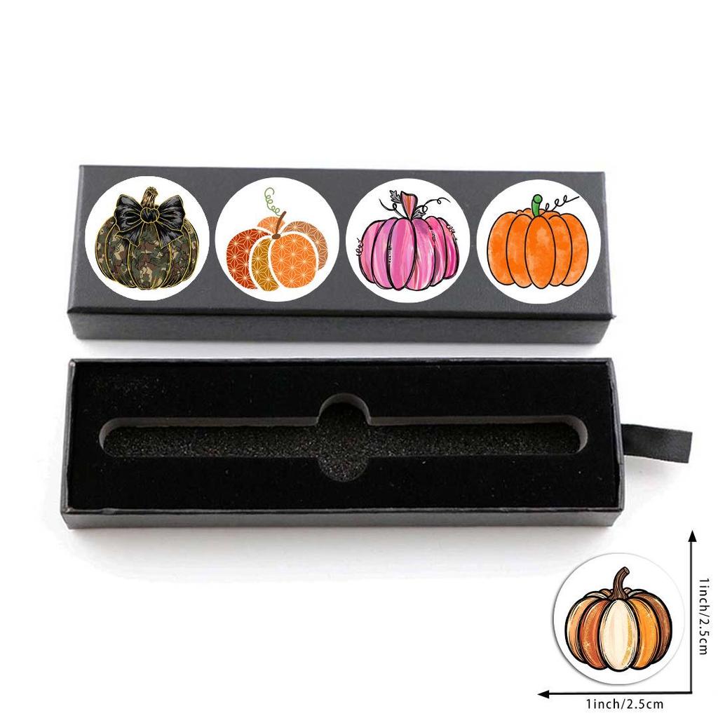 Halloween Pumpkin Stickers: Cool Cartoon DIY Decorative Seals for Journals