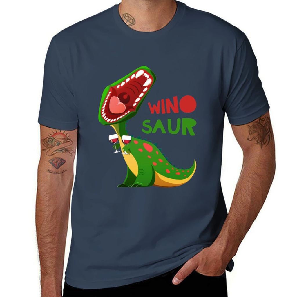 Winosaurus Roar Wine Drinking Winosaur TShirt Breathable Workout Short Sleeve Top