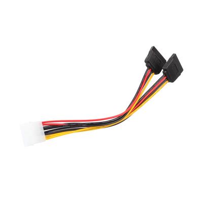 20cm IDE 4 PIN Molex Male Power to 2x Female Y Splitter Adapter Extension Cable