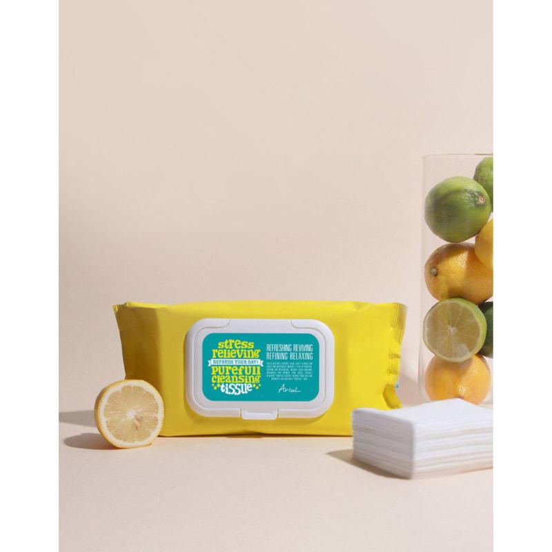 Stress Relieving Pureful Cleansing Tissues, 80 Sheets (2+1)