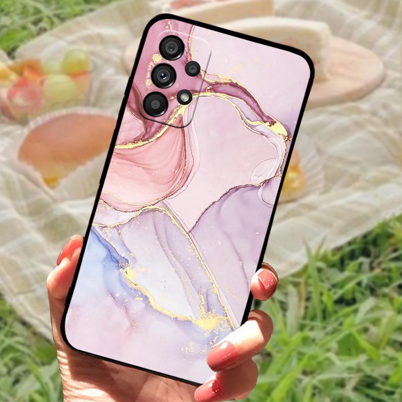 For Samsung A73 Case A72 4G 5G Marble Phone Cover For Samsung A33 Silicone Soft TPU Bumper Coque Galaxy A53 Protective Fundas