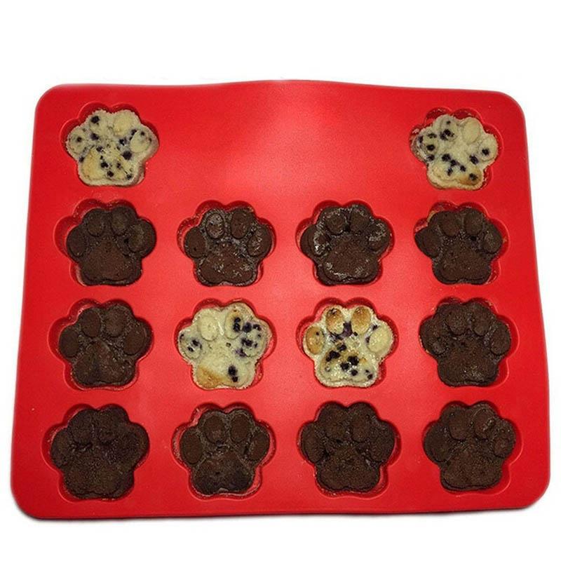 3D Psí Stopy Otisk Tlapky Silikonová Želé Puding Dezert Forma na Dort Nástroje DIY