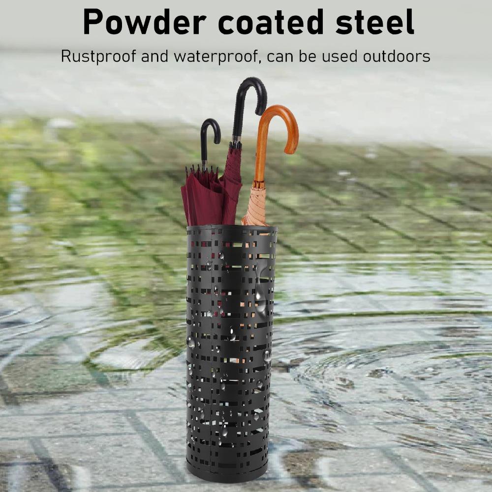 Round Umbrella Stand Rack Waterproof Umbrella Organizer Bin Umbrella Holder  Office Decor