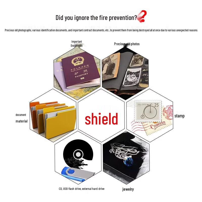 GUARDA 2037C Fireproof & Waterproof Top-Opening Key Lock Safe