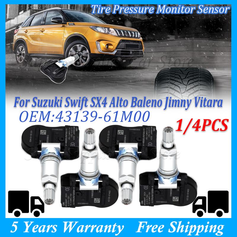 For Suzuki Vitara SX4 S-cross Ignis Baleno Swift Jimmy 433MHz Tire Pressure Sensor 43139-61M00 4313961M00 43130-61M00 4313061M00