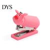 Small Desktop Stapler for Office Desk Mini Cartoon Stapler, Cute Pig Shape, Portable Lightweight PVC Easy Use Daily Homework Shell Binding Tool,