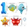 Ocean Crab Seahorse Starfish Dolphin Aluminum Film Balloon Birthday Party Styling Balloon Set