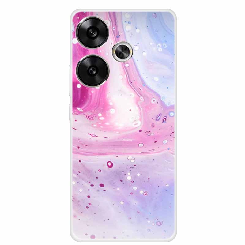 Marble Soft Phone Case For Poco F6 Transparent Case Silicone TPU Cover Funda Para Shield Clear Case for Xiaomi Poco F6 F 6 Pro