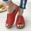 Women's shoes spring and summer new sandals women's comfortable slope heel thick sole simple casual outer slippers