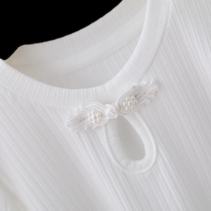 Girls' Summer New Chinese Style Short Sleeve Soft T-Shirt – Toddler Baby Breathable Top