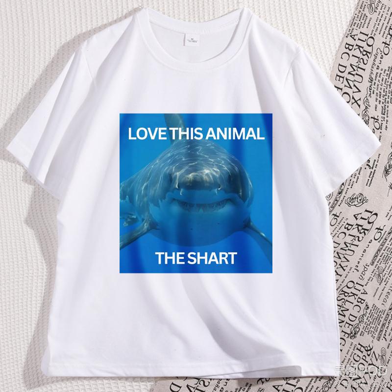 Love This Animal The Shart Graphic Tee Shirts Funny Cotton ShortSleeve Sea Animal T Shirt Mens Designer Clothing Comfortable