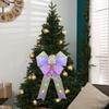 Christmas Decorations Lightweight Christmas Tree Decorations Print Decorative  Practical Portable Christmas Bow Ornament