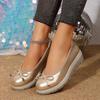 Fashion Women's Wedge Heel Pumps Fashion Platform Muffin Shoes PU Leather Casual Shoes for Women Non-slip Slip on Loafers Zapatos Mujer
