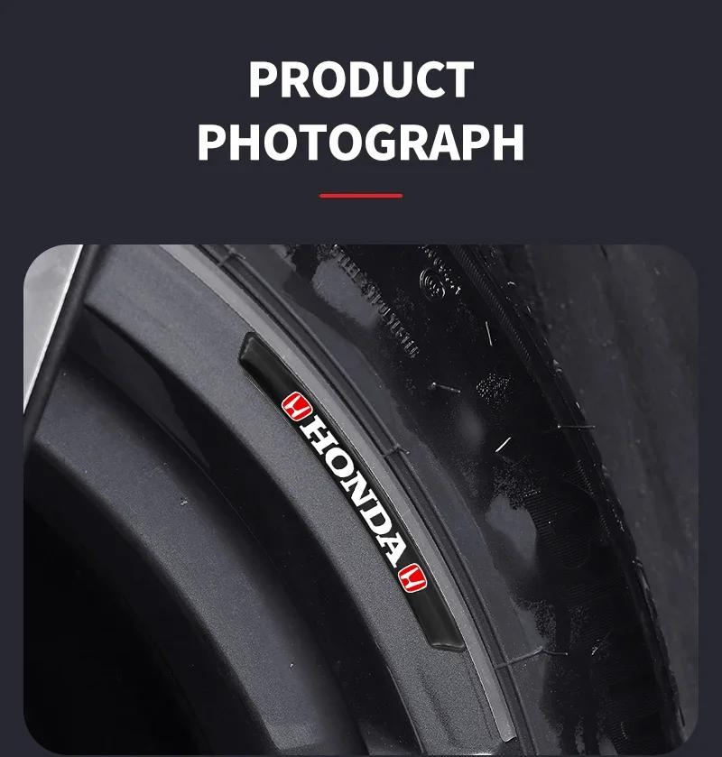 4pcs Car Wheel Hub Sticker Tire Rim Strips Car-Styling Sticker Accessories For Honda Civic Fit Jazz Accord CRV HRV City Odyssey OW6