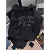 Vintage Zip Up Hooded Sweatshirt, New Arrival Loose Trendy Casual Hoodie Jacket Top for Spring Autumn