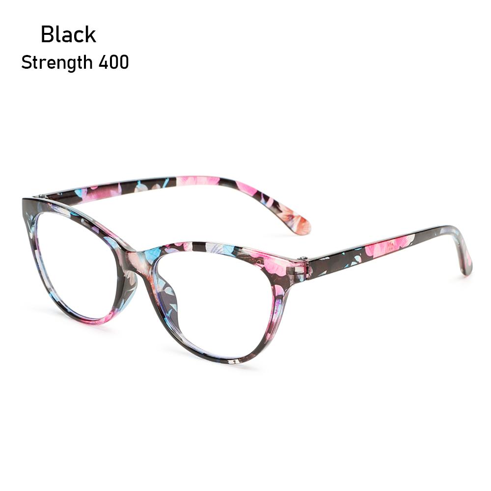Women Vintage Flowers Portable Ultra Light Frame Anti-Blue Light Eyeglasses Eye Protection Reading Glasses