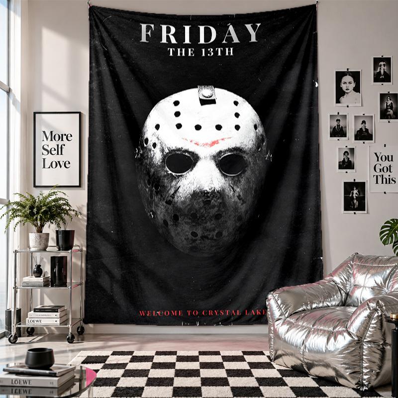 Wall TapestryFriday the 13th Jason Voorhees Art Hanging Cloth Decorative Background Cover for Room Decoration