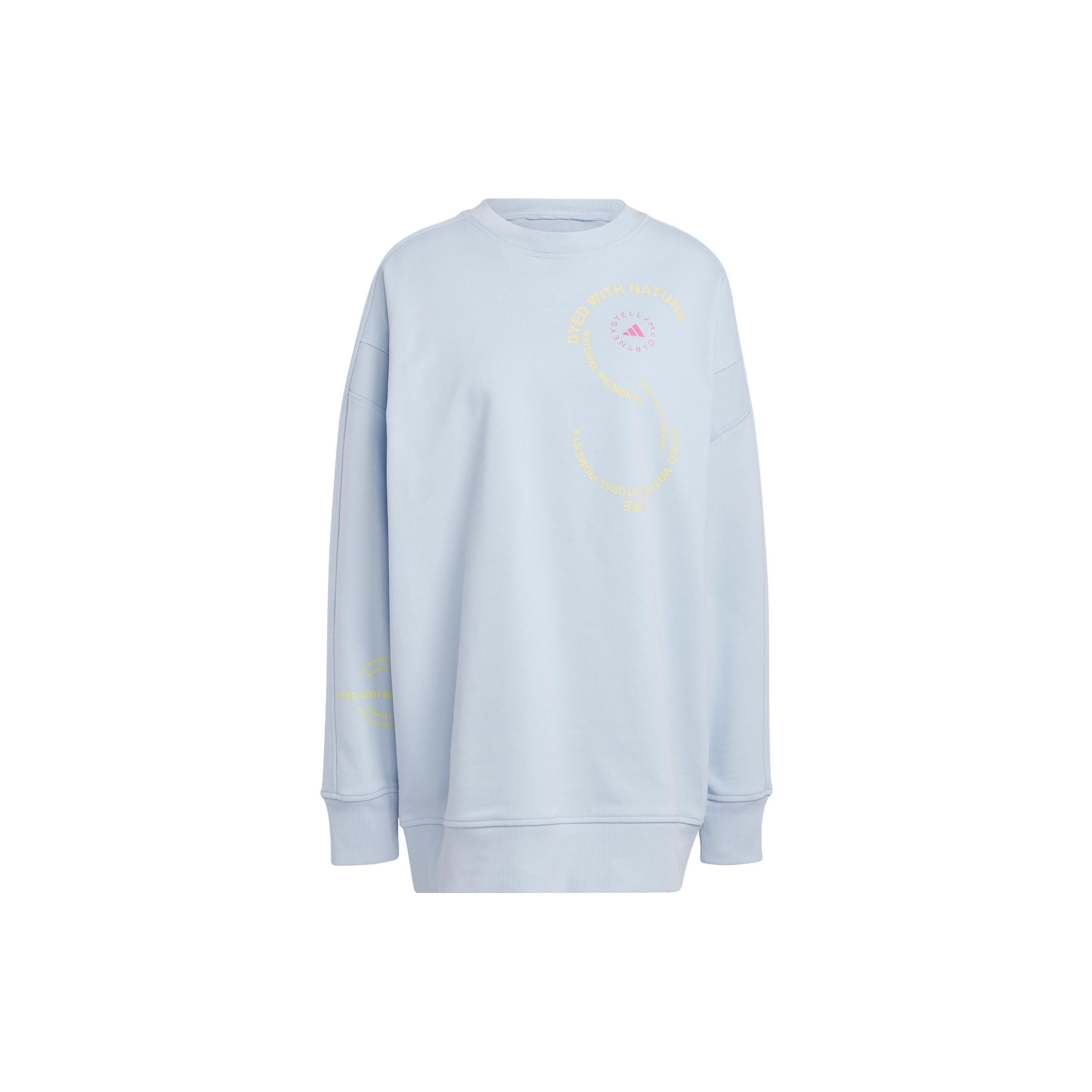 

Adidas Women s Dyed With Nature Printed Crewneck Sweatshirt Light Blue IA7716 XS