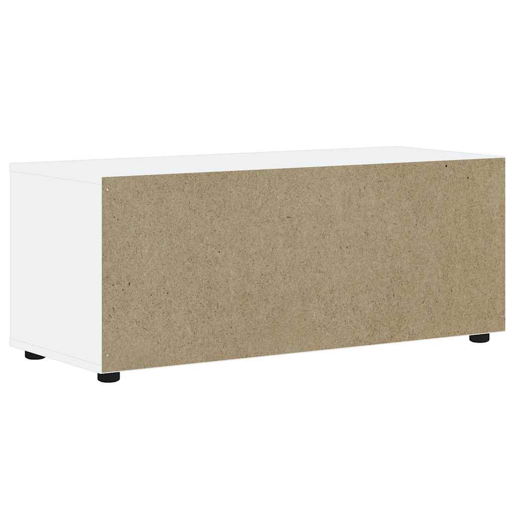 TV Stand VISNES White 100x40x38 cm Engineered Wood