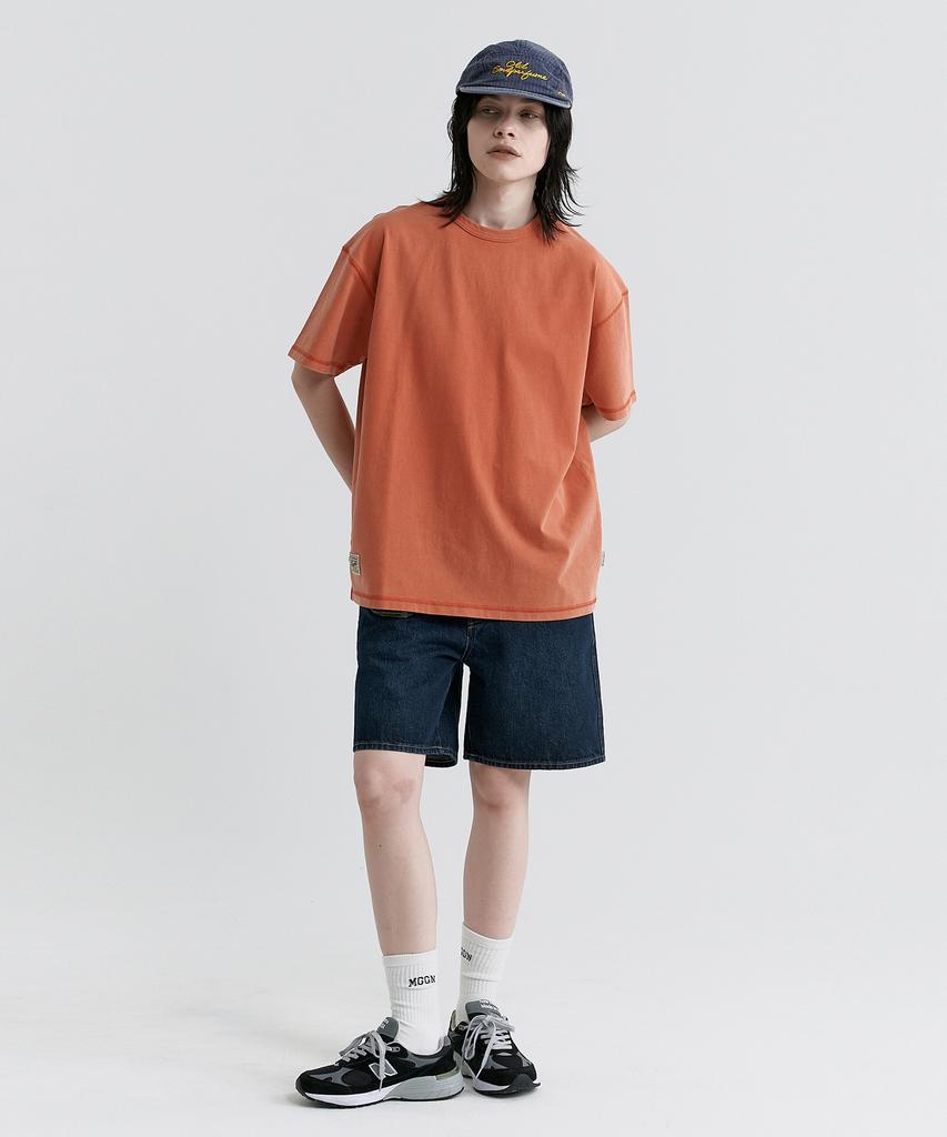 MAGOODGAN Swagver 3590 Pigment Revolution Oversized Orange Short Sleeve Tee