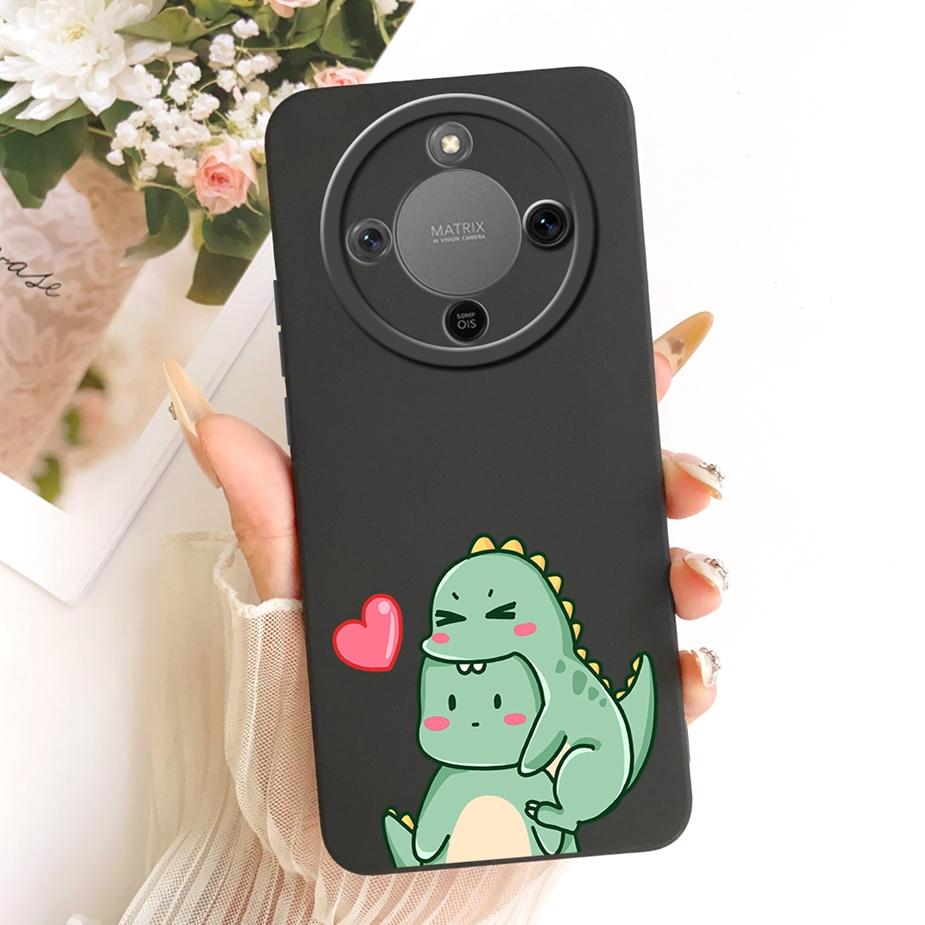 For Honor X9d Case MTN-NX1 Cute Dinosuar Cartoon Cover Soft TPU Phone Cases For Honor Magic 8 Lite X 70 HonorX70 HonorX9d Fundas