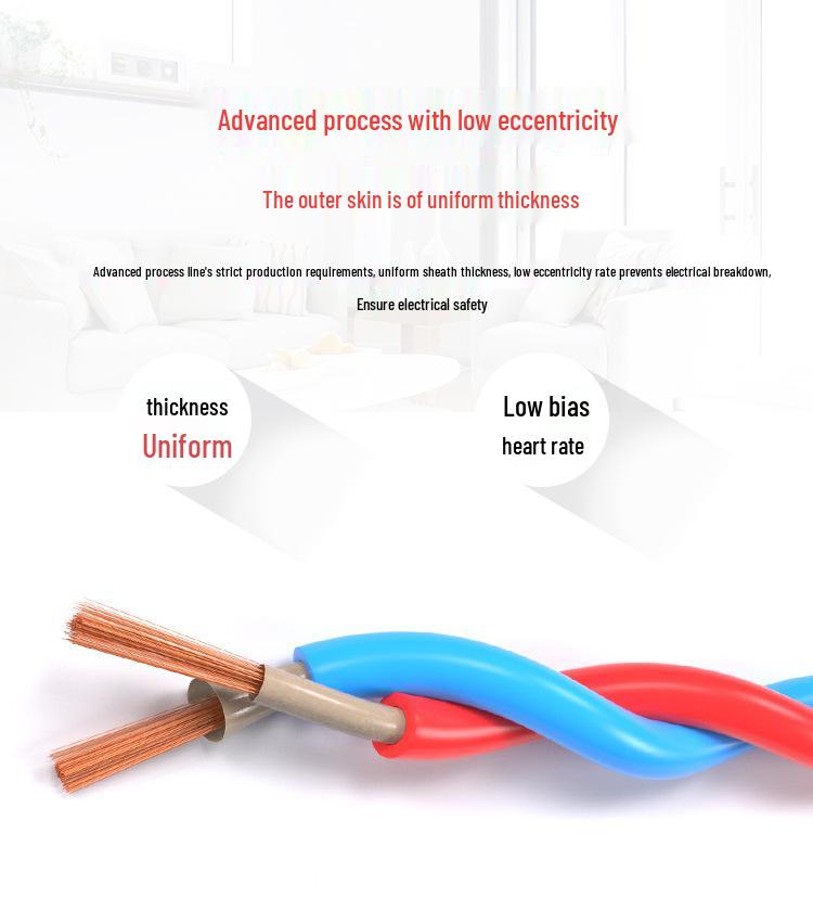 Low Smoke Halogen-Free Fire-Resistant Flexible Copper Twisted Pair Wire for Household Lighting