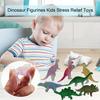 12Pcs Mini Dinosaur Toy Soft TPR Stretchable Colorful Miniature Figurine Early Learning Educational Toy Dinosaur Figurines Kids Stress Relief Toys