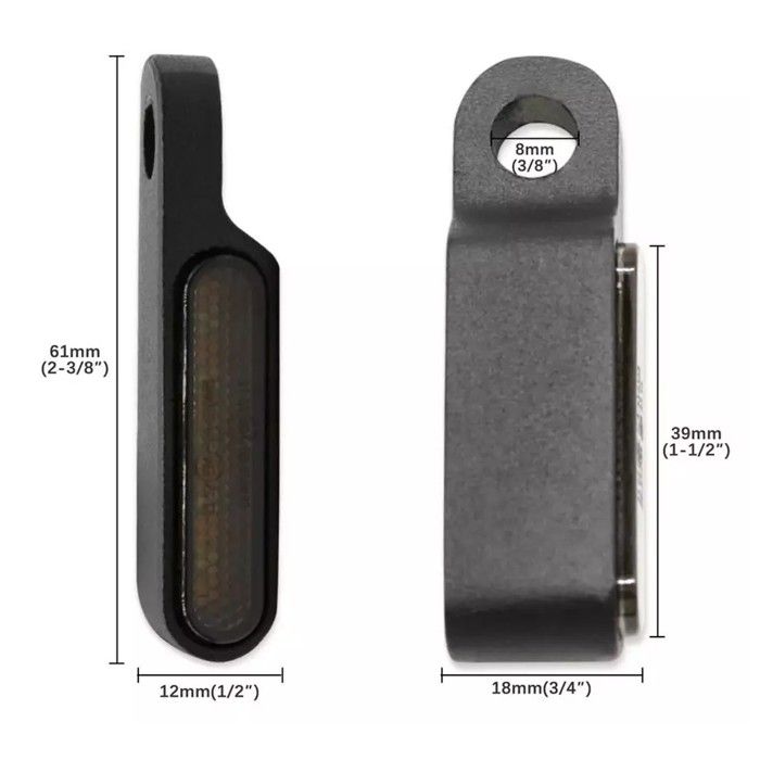 LED-knipperlichten op het stuur RV377 merk E zwart getint