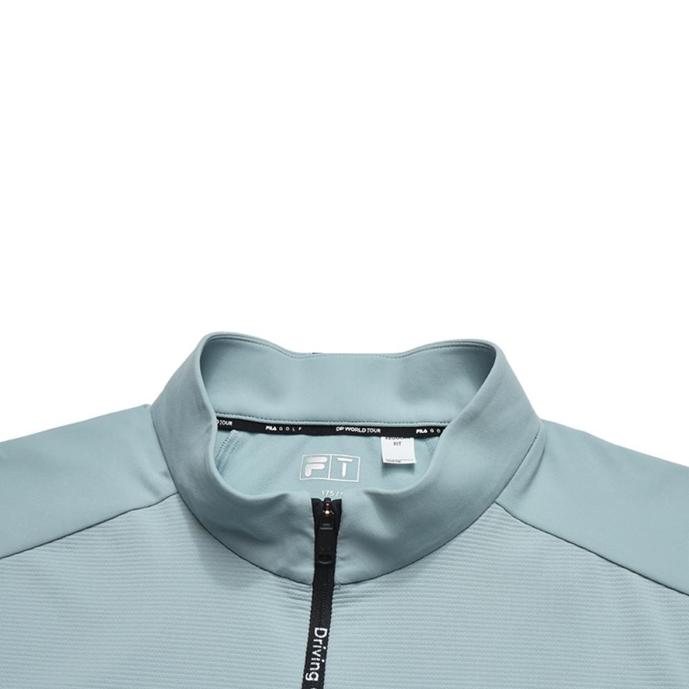 FILA Golf Series Fashionable Comfortable Versatile Warm Casual Sports Knit Long Sleeve T-Shirt Men tops Blue A11M545211FBU