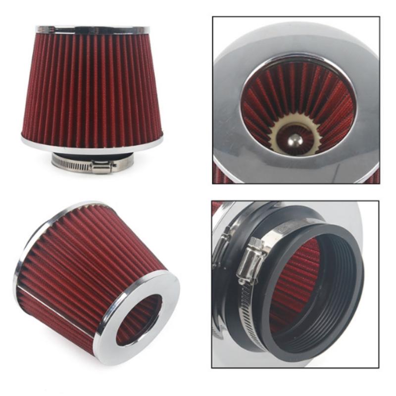 For76mm/3-inch car cold air mushroom head intake pipe filter air aluminum set