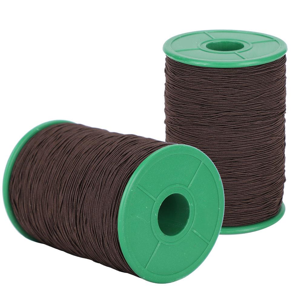 2 Roll Elastic Cord Beading Thread Bracelet Necklace Bead Making Black 1mm 350meter/roll