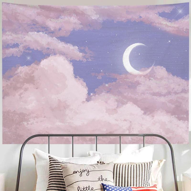 Oil Painting Scenery Tapestry For Boys Girls Adult Dorm Room Decoration Aesthetic Tapestry Wall Tapestry Soft Wall Hanging