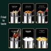 Mini Freidora de Acero Inoxidable 304 para Huevos y Ahorro de Aceite, Multifuncional para Cocinas de Inducción y Gas.