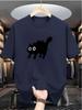 Summer CatPattern New Unisex Casual Loose TShirt Fashionable Street Style Fashionable And Comfortable 100 Pure Cotton Material