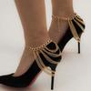 Long Tassel Punk High Heels Anklet Metal Chain Punk Layered Anklet Chains  Wedding Party