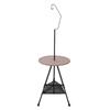 Adjustable Aluminum Folding Outdoor Table with Lamp Holder for Camping and Motorcycle Touring