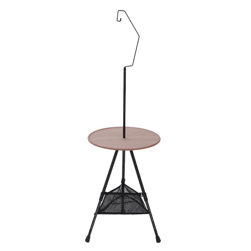 Adjustable Aluminum Folding Outdoor Table with Lamp Holder for Camping and Motorcycle Touring